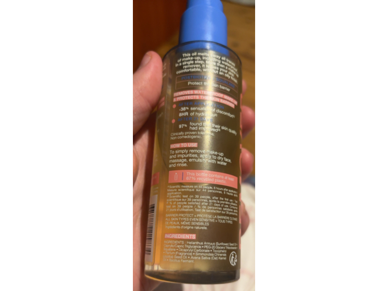 Sephora Comfort Cleansing Oil, Postbiotics + Squalane, 5.07 fl oz/150 mL