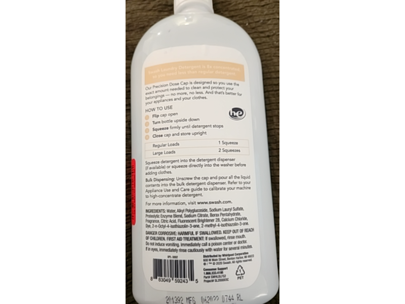 Swash Laundry Detergent, Simply Sunrise, 83 Loads, 30 fl oz/887.2 mL