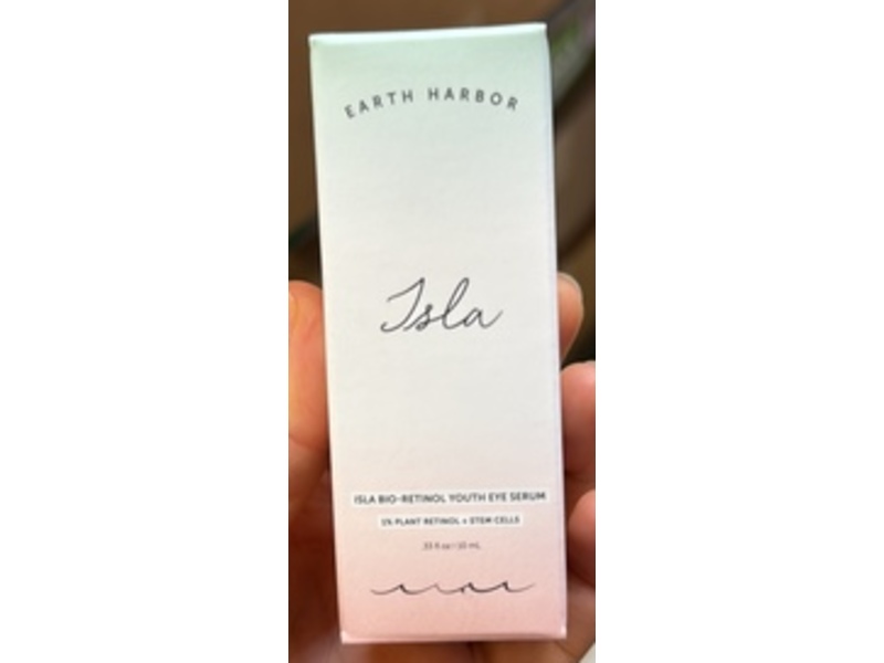 Earth Harbor Isla Bio-Retinol Youth Eye Serum, 1% Plant Retinol+Stem Cells, 0.33 fl oz/10 mL