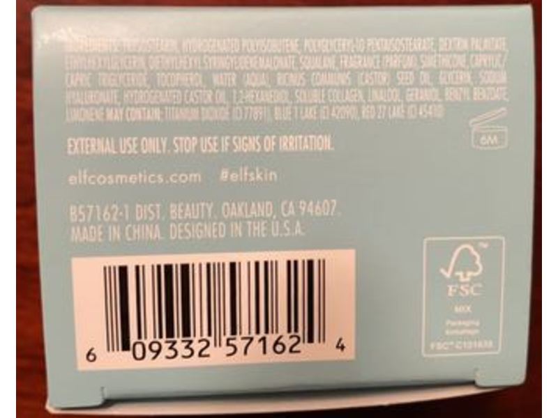 e.l.f Holy Hydration Lip Mask, Hyaluronic Acid + Squalane, 0.15 oz/4.4 g