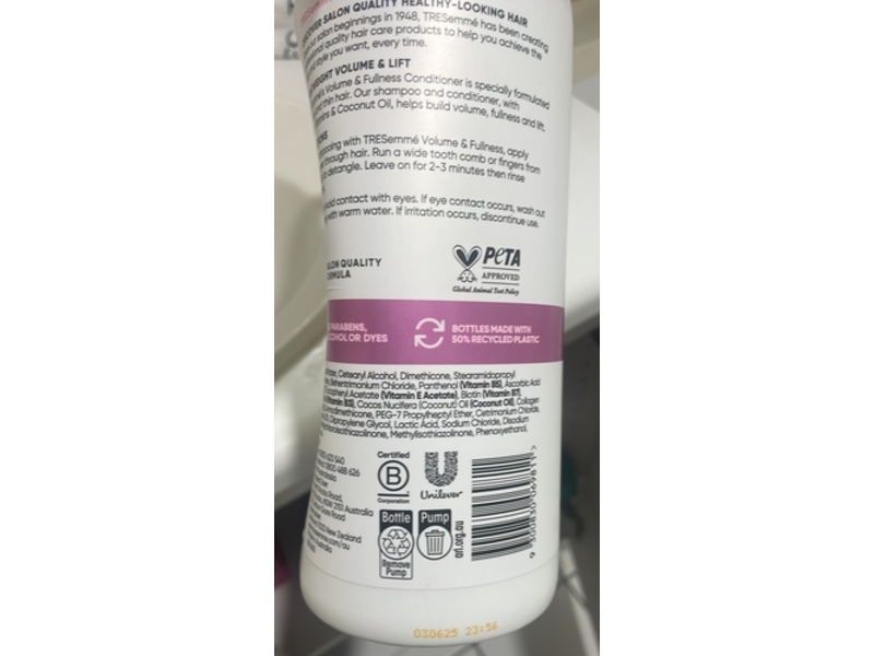 Tresemme Volume & Fullness Conditioner, 940 mL