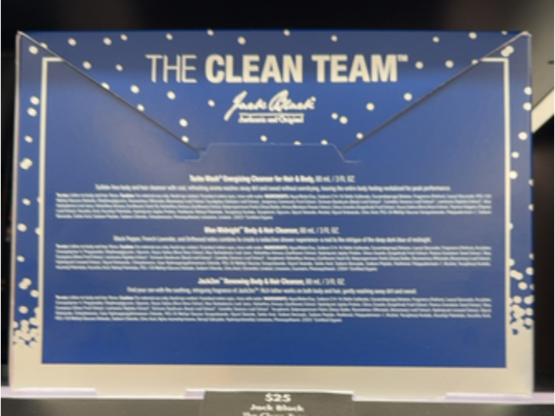 Jack Black The Clean Team Body & Hair Cleanser Trio, Turbo Wash, Blue Midnight & Jack Zen, 3 fl oz/88 mL