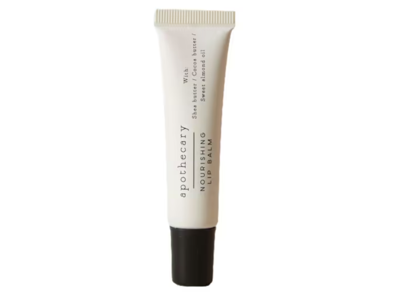 Apothecary Nourishing Lip Balm, Shea Butter, Cocoa Butter, Sweet Almond Oil, 15 mL