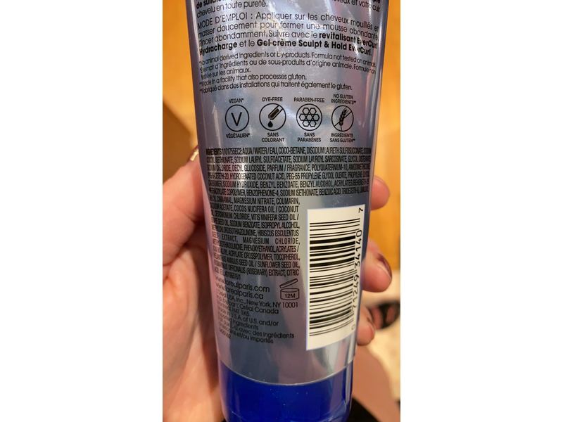 L'Oreal Paris Ever Curl Hydracharge Shampoo, Coconut Oil, 8.5 fl oz / 250 ml