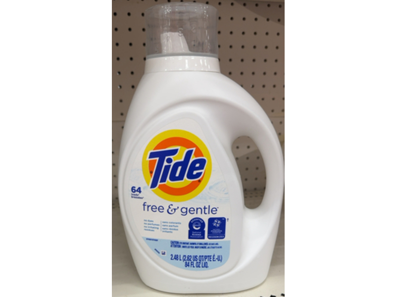 Tide Liquid Laundry Detergent, Free & Gentle, 64 loads, 84 fl oz