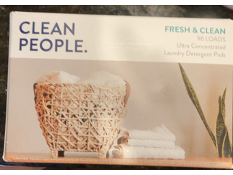 Clean People. Laundry Detergent Pods, Fresh & Clean, 96 Loads