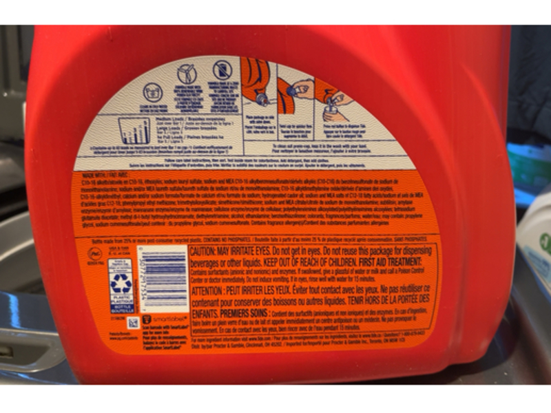 Tide Ultra Odor + Oxi Defense Advanced Odor + Stain Fighter, 83 Loads, 117 fl oz/3.45 L