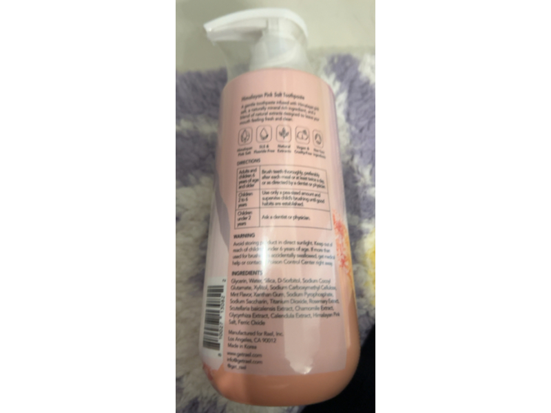 Rael Himalayan Pink Salt Toothpaste, Sweet Herbal Mint, 10.58 oz/300 g