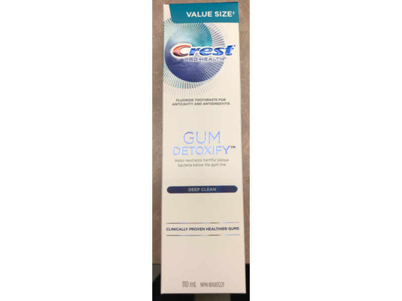 Crest Pro Health Gum Detoxify Toothpaste, Deep Clean, 110 mL
