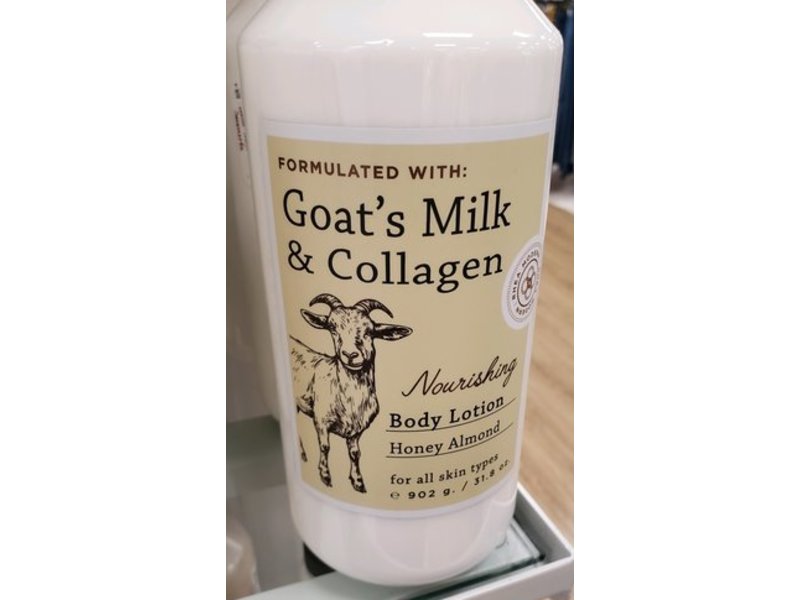 Home & Body Co Goat's Milk & Collagen Nourishing Body Lotion, Honey Almond, 31.8 oz/902 g