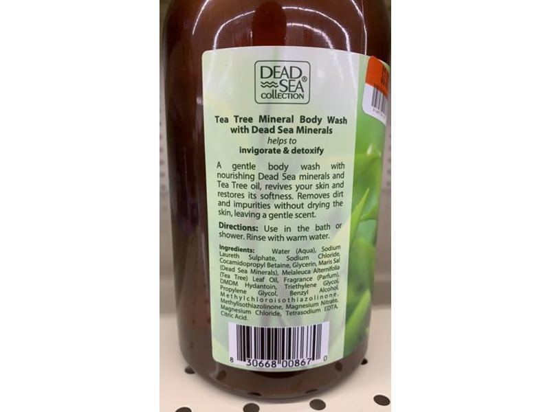 Dead Sea Collection Mineral Body Wash, Tea Tree, 33.8 fl oz/1000 mL