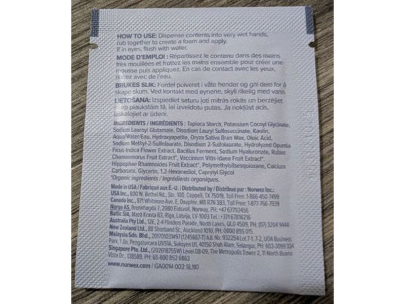 Norwex Cleaning Facial Powder, 0.04 fl oz/1 g