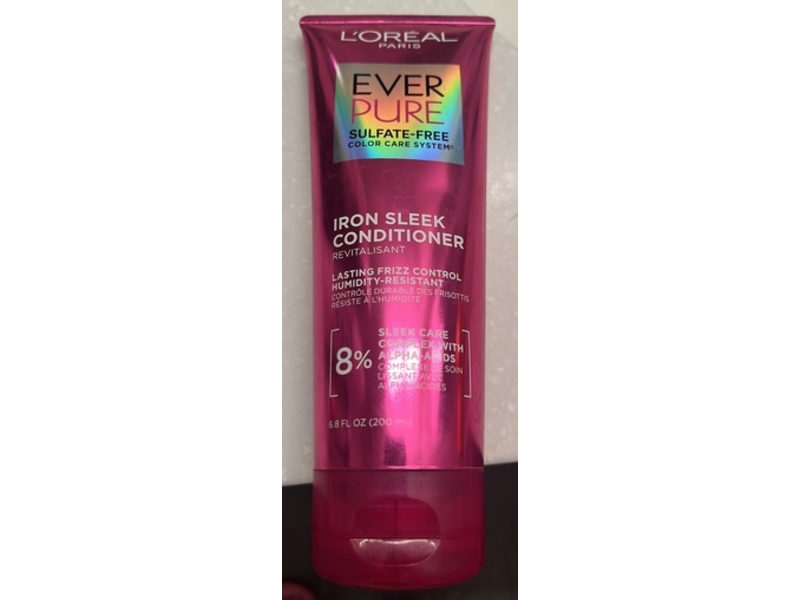 Loreal Ever Pure Iron Sleek Conditioner, 6.8 fl oz/200 mL