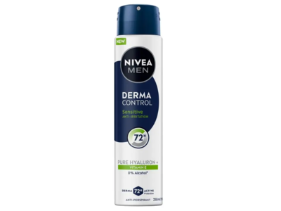 Nivea Men Derma Control Antiperspirant, Vitamin E, 250 mL