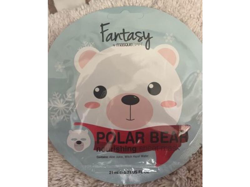 Masquebar Fantasy Nourishing Sheet Mask, Polar Bear, 0.71 fl oz/21 mL