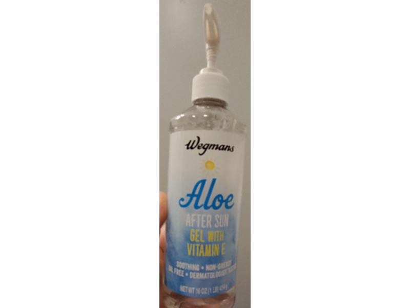 Wegmans Aloe After Sun Gel, Vitamin E, 16 oz/454 g