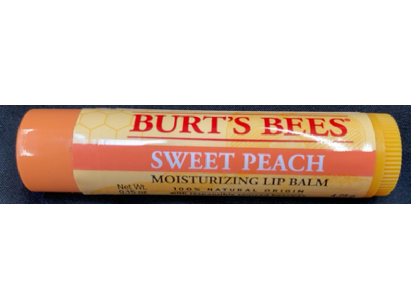 Burt's Bees Moisturizing Lip Balm, Sweet Peach, 0.15 oz/4.25 g