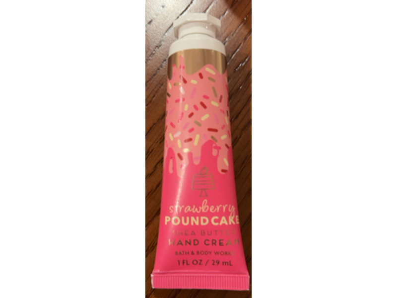Bath & Body Works Hand Cream, Strawberry Pound Cake, 1 fl oz/29 mL