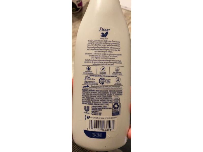 Dove Deeply Restoring Lotion, Coconut Oil & Cocoa Butter, 13.5 fl oz/400 mL