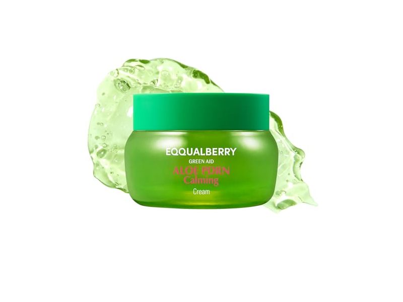 EQUALBERRY Green Aid Calming Cream, Aloe PDRN, 1.69 fl oz/50 mL