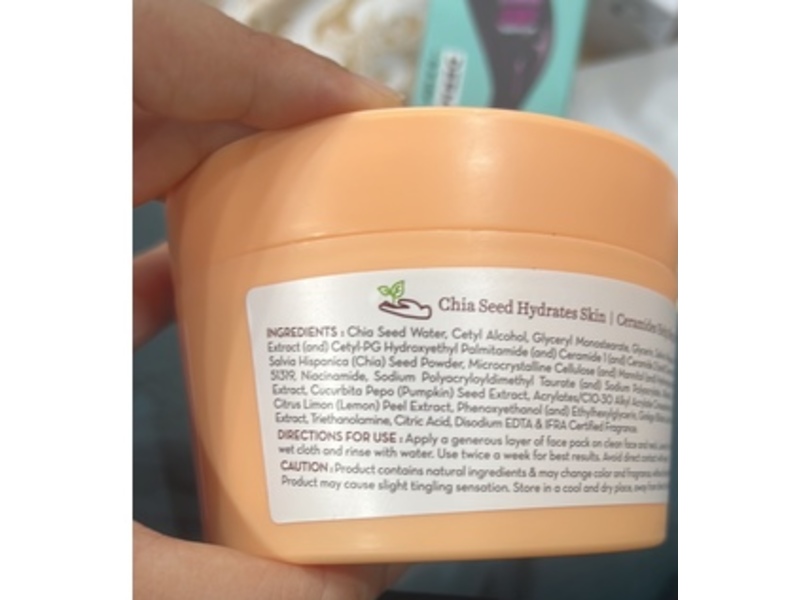 Mamaearth Face Pack, Chia Hydra Calm, 7.05 oz