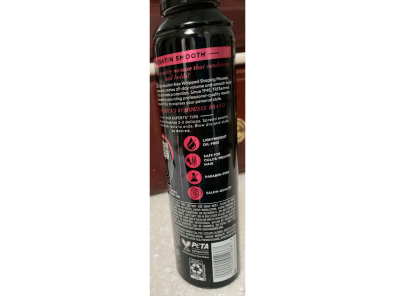 Tresemme Keratin Smooth Weightless Whipped Shaping Mousse, 7 oz/198 g