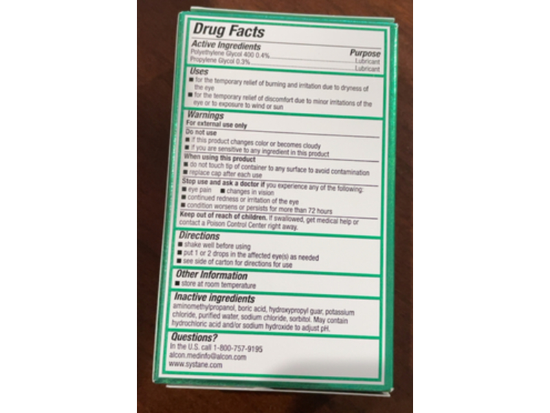 Systane Lubricant Eye Drops, 0.34 fl oz/10 mL, Pack Of 2