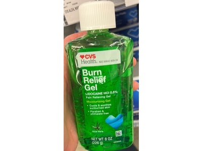 CVS Health Burn Relief Moisturizing Gel, Aloe Vera, 8 oz/ 226 g