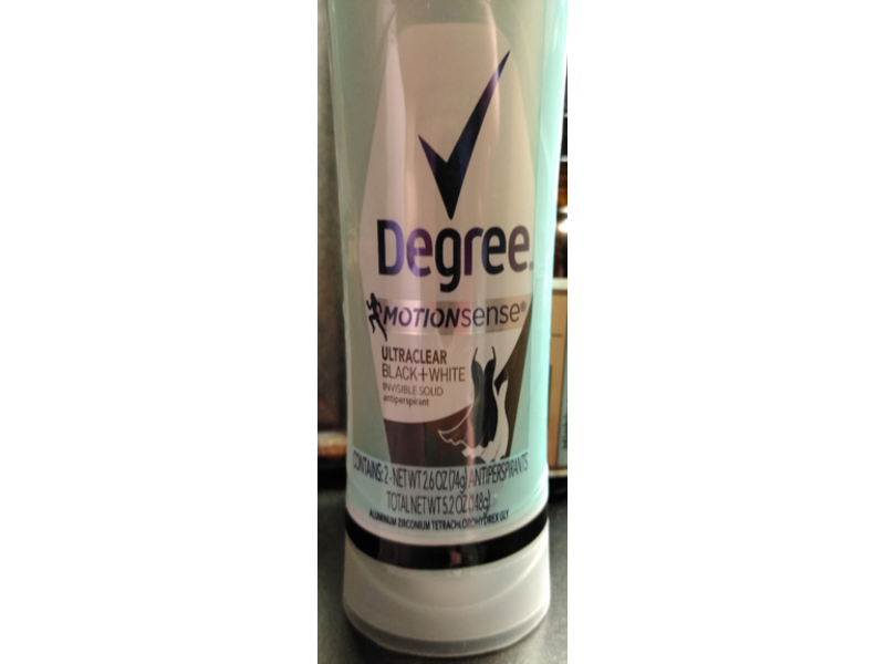 Degree Motionsense Antiperspirant, Ultraclear Black + White, 2.6 fl oz/74 g