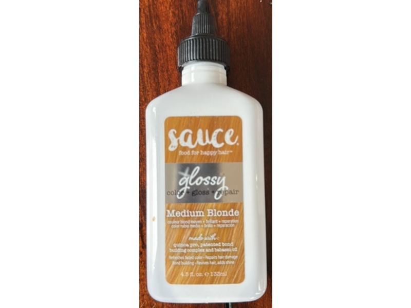 Sauce Beauty Glossy Color + Gloss + Repair, Medium Blonde, 4.5 fl oz/133 mL