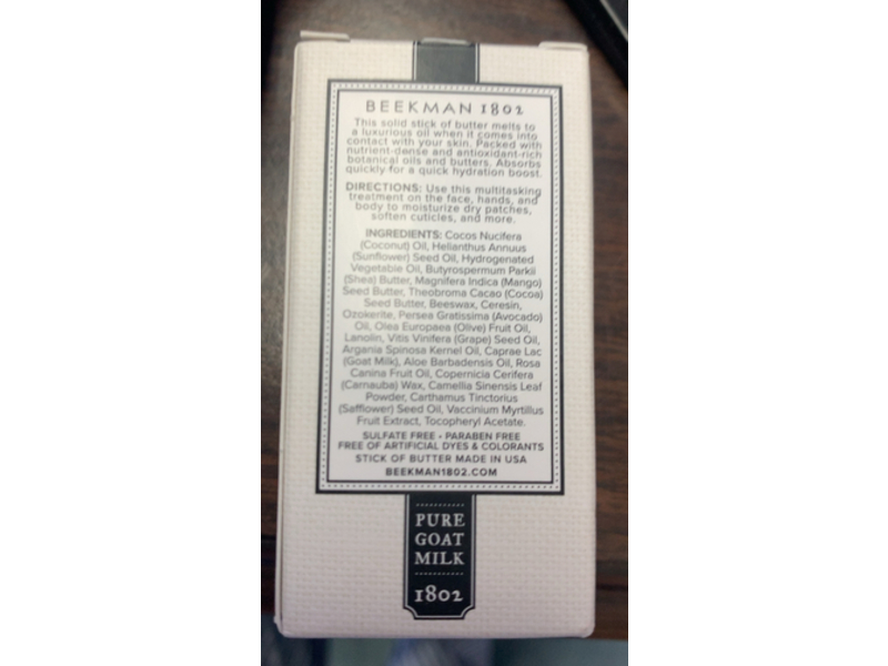 Beekman 1802 Pure Goat Milk Stick Of Butter, Fragrance Free, 0.80 oz/22.6 g