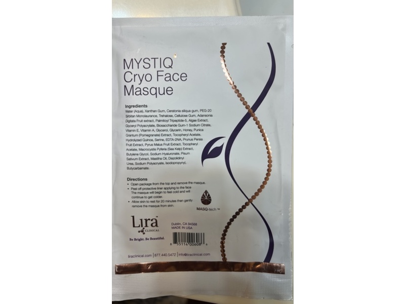 Lira Clinical MYSTIQ Cryo Face Mask, 0.1 oz