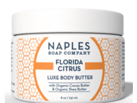 Naples Soap Company Luxe Body Butter, Florida Citrus, Organic Coca Butter & Shea Butter, 8 oz/237 mL - thumbnail 1