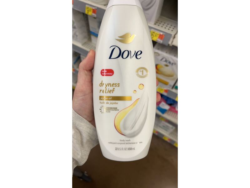 Dove Dry Oil Moisture Body Wash, 22 fl oz/650 mL, Pack Of 3
