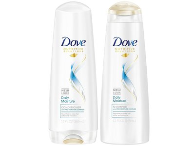 Dove Daily Moisture Shampoo & Conditioner, 12 fl oz/355 mL