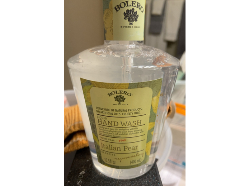 Bolero Beverly Hills Liquid Hand Wash, Italian Pear, 13.5 fl oz/400 mL