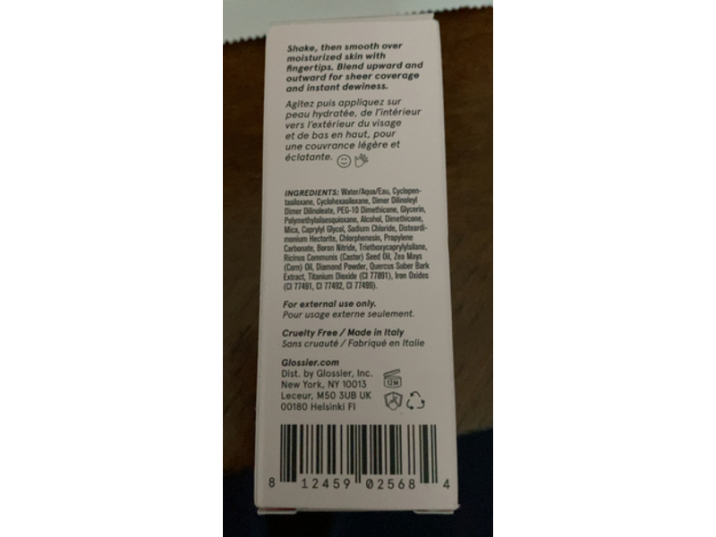 Glossier Perfecting Skin Tint, G7, 1 fl oz/30 mL