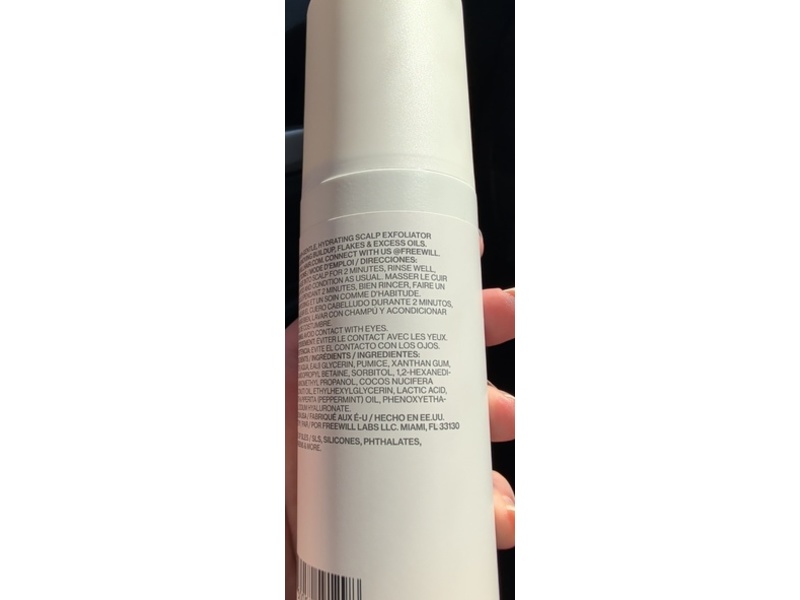 Freewill Gentle Exfoliating Scalp Scrub, 6 fl oz/177 mL