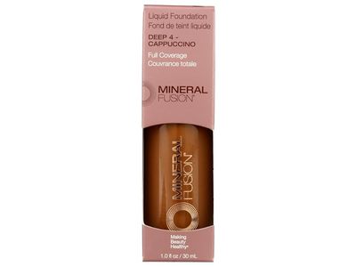 Mineral Fusion Liquid Foundation, Deep 4 Cappuccino, 1 fl oz/30 mL