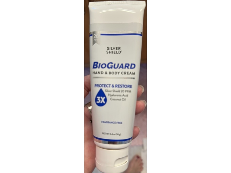 BioGuard Protect & Restore Hand & Body Cream, Fragrance Free, 3.4 oz/96 g