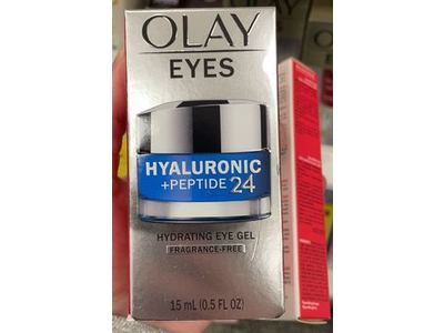 Olay Hydrating Eye Gel, Hyaluronic + Peptide, 0.5 fl oz/15 mL