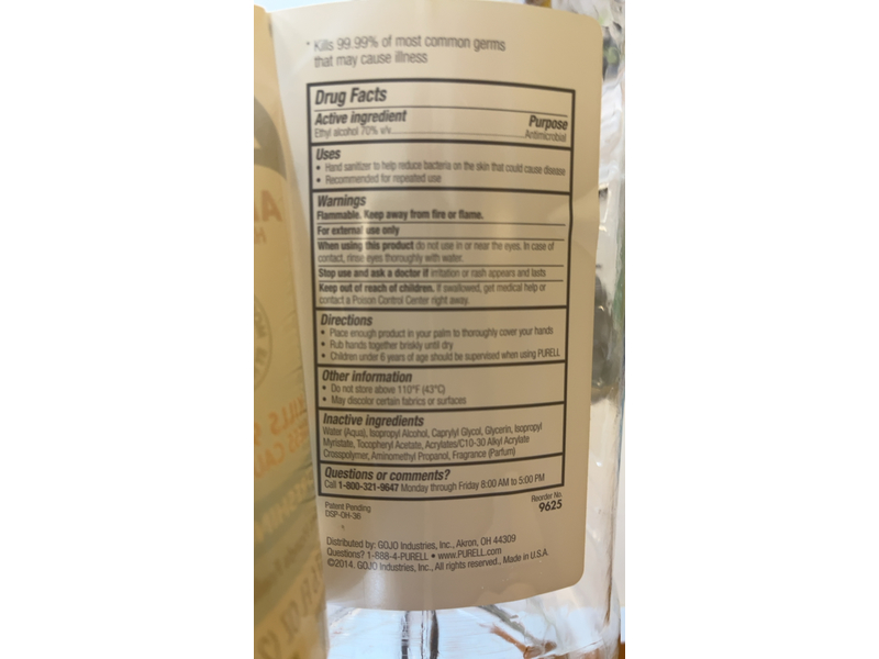 Purell Advanced Hand Sanitizer, 67.6 fl oz/2 L