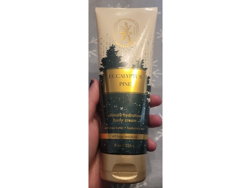 Bath & Body Works Eucalyptus + Pine Ultimate Hydration Body Cream, Shea Butter + Hyaluronic Acid, 8 oz/226 g