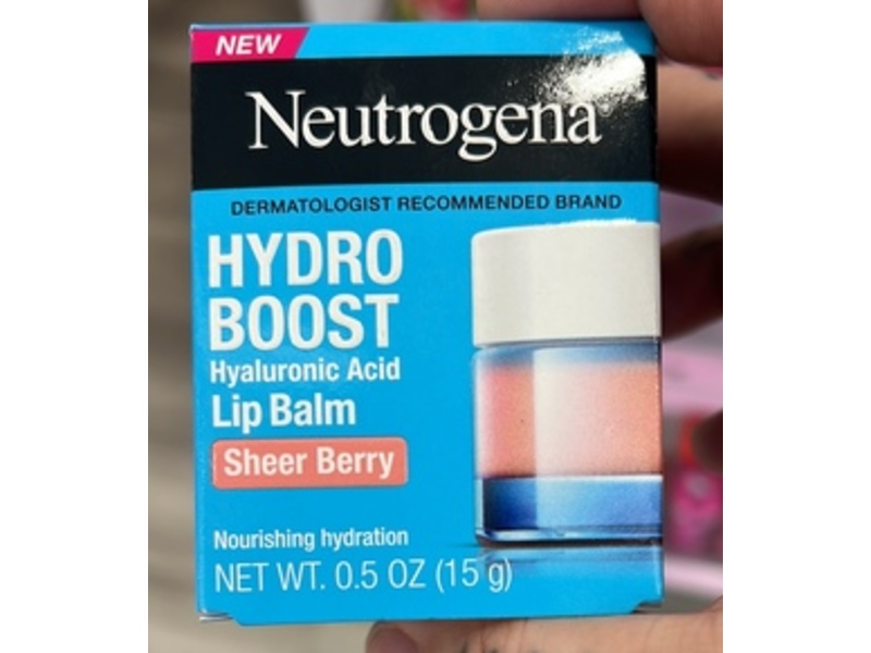 Neutrogena Hydro Boost Lip Balm, Sheer Berry, 0.5 oz/15 g
