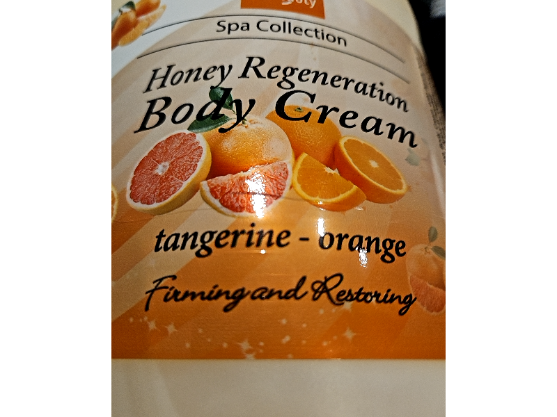 Be Beauty Honey Regeneration Body Cream, Tangerine & Orange, 3784.4 mL