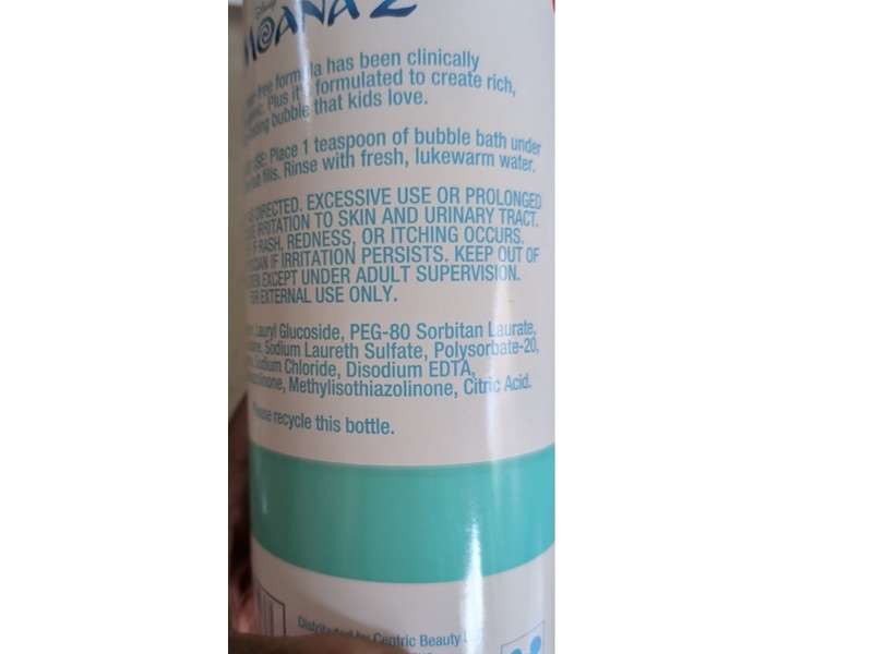 Disney Moana 2 Happy Bubble Bath, Lightly, 32 fl oz/946 mL