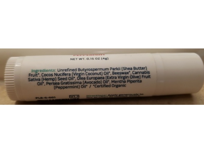 Primal Life Grunt Lip Balm, Peppermint, 0.15 oz/4 g