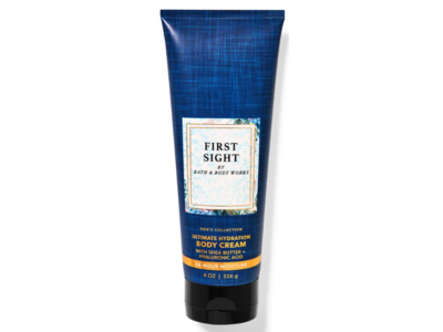 Bath & Body Works Men's Collection First Sight Ultimate Hydration Body Cream, Shea Butter + Hyaluronic Acid, 8 oz/226 g