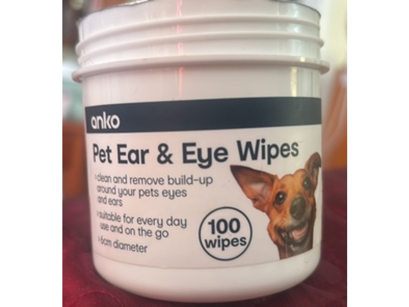 Anko Pet Ear & Eye Wipes, 100 Count