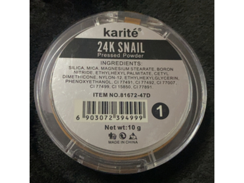 Karite Pressed Powder, 24k Snail, 10 g